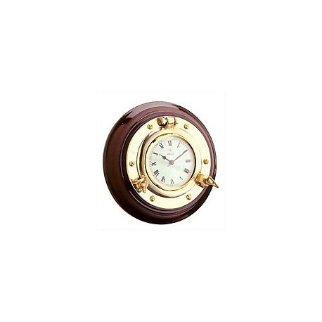 Horloge hublot sur bois 15,5 cm - 9497