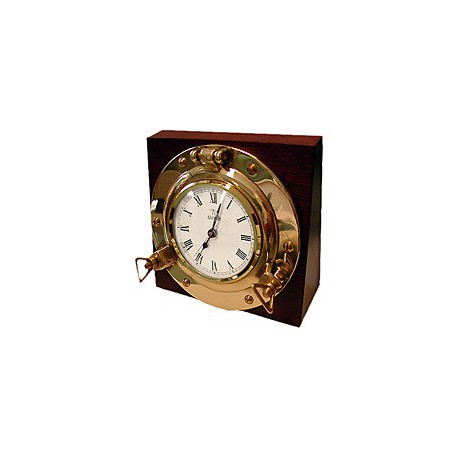 Horloge hublot de bureau sur bois - 9522