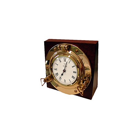 Horloge hublot de bureau sur bois - 9522