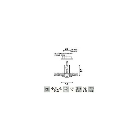 Echantillon Spot LED YEN  - 9556ACR chromé blanc