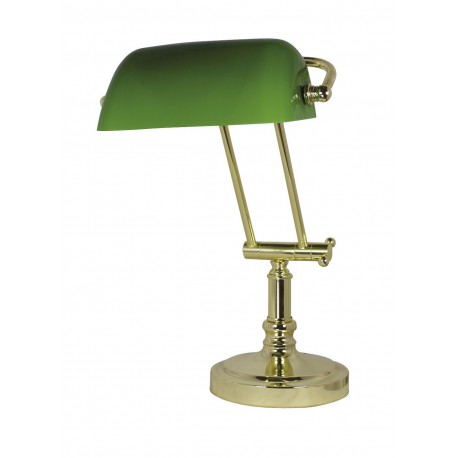 Lampe banquier opaline verte - Marineshop