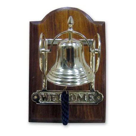 Cloche sur base bois WELCOME - 9426