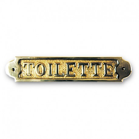 Plaque de porte - TOILETTE - Laiton