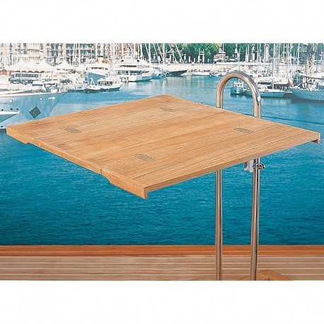 Table pliante de cockpit ou de cuisine en teck pour colonne - Marineshop