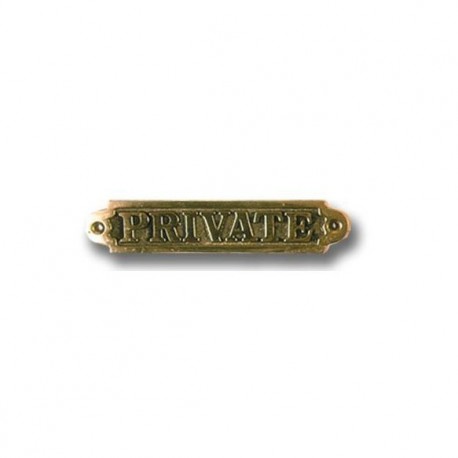 Plaque de porte laiton PRIVATE - Marineshop