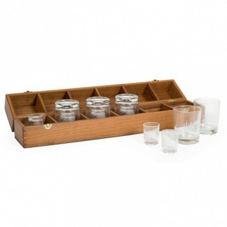 Bar en teck portatif - 2x6 verres - Marineshop