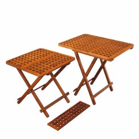 Table de jardin avec rallonges en teck - Marineshop