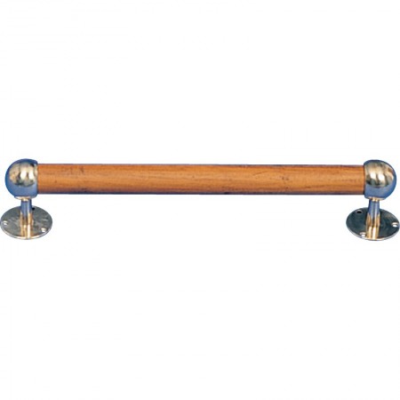 Porte-serviette en teak / laiton - dia. 3 cm - Longueur 95cm - Marineshop.biz