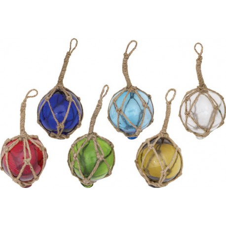 SET DE 6 BOULES EN VERRE Dia7,5CM