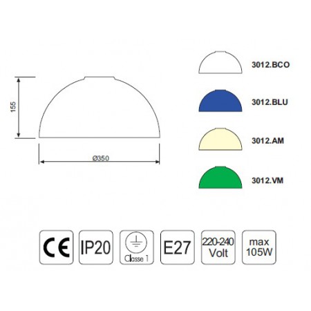 Suspension marine PORT ETIENNE avec opaline - Caractéristiques - Marineshop