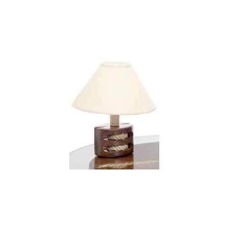 Lampe - Modèle Poulie - Bois vernis - Marineshop