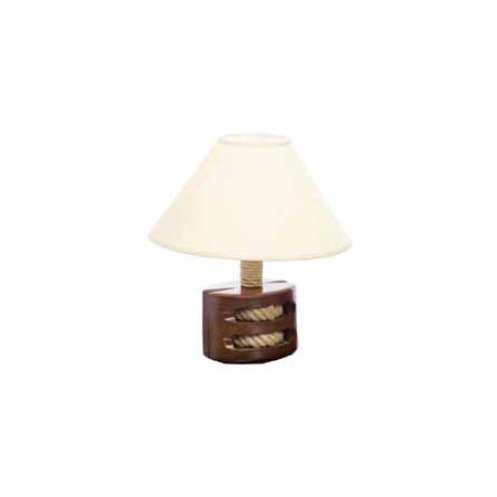 Lampe - Modèle Poulie - Bois vernis - Marineshop