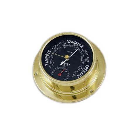 Thermomètre/ hygromètre de précision NAUDET laiton 10cm