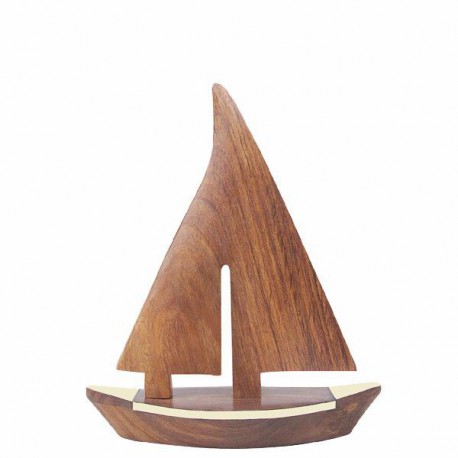 Deco - Voilier en bois - 23 x 27,5cm