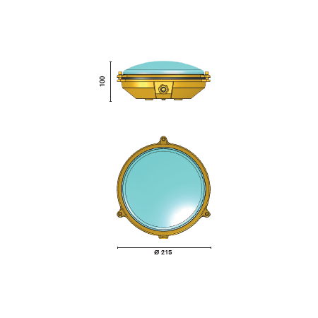 Applique - Tortue ronde en laiton 2 points - Sablée