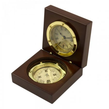 Horloge et Boussole Admiral en coffret