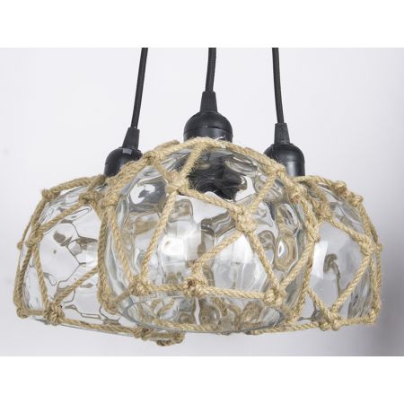 Lampe Plafonnier - 3 Boules en verre