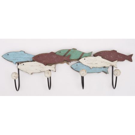 Porte-manteau patère Banc de poissons
