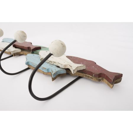 Porte-manteau patère Banc de poissons