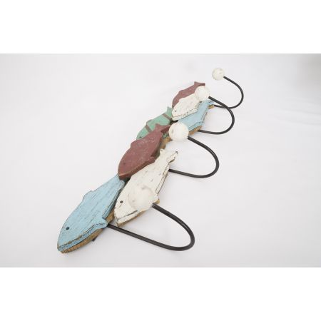 Porte-manteau patère Banc de poissons