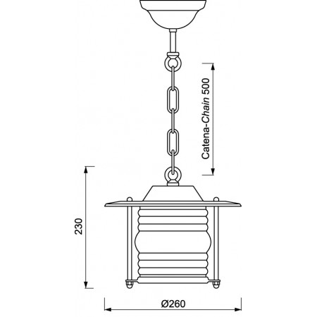 Dimensions suspension - CASSIS laiton poli - Marineshop