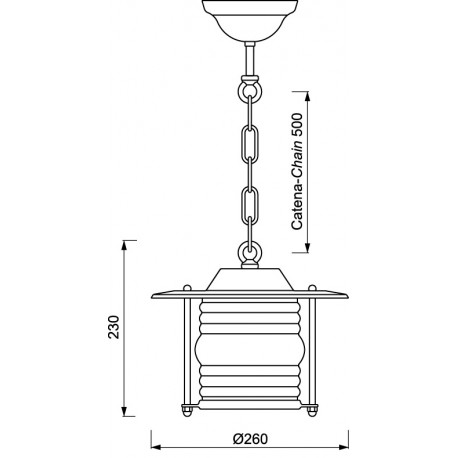 Dimensions suspension - CASSIS laiton poli - Marineshop