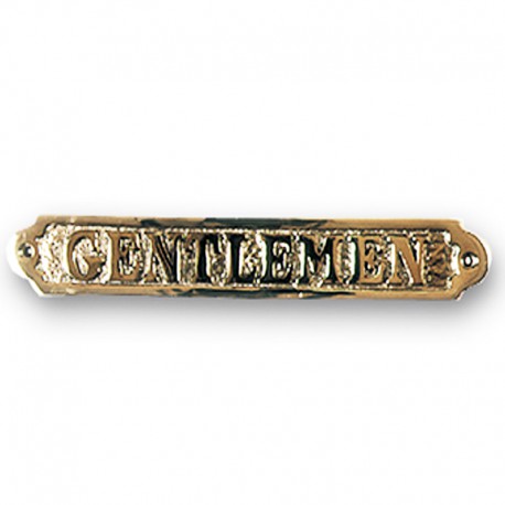 Plaque de porte laiton - GENTLEMEN - Marineshop