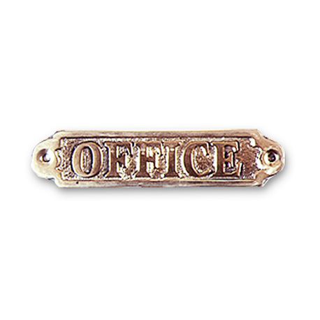 Plaque de porte laiton - OFFICE - Marineshop