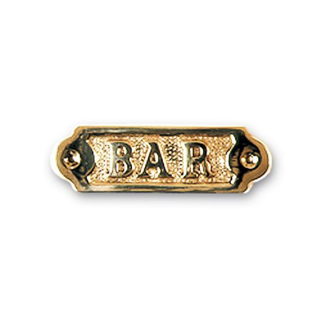 Plaque de porte laiton - BAR - Marineshop