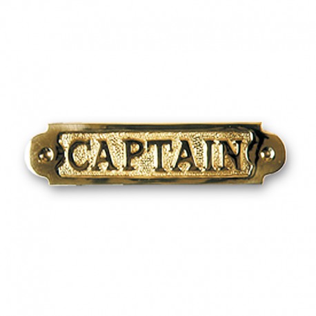 Plaque de porte laiton - Captain - Marineshop