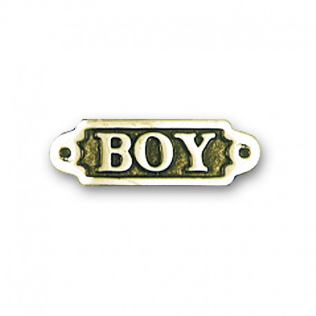 Plaque de porte laiton - Boy - Marineshop