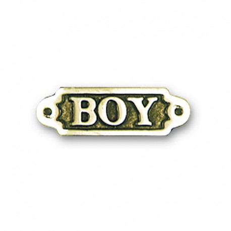 Plaque de porte laiton - Boy - Marineshop
