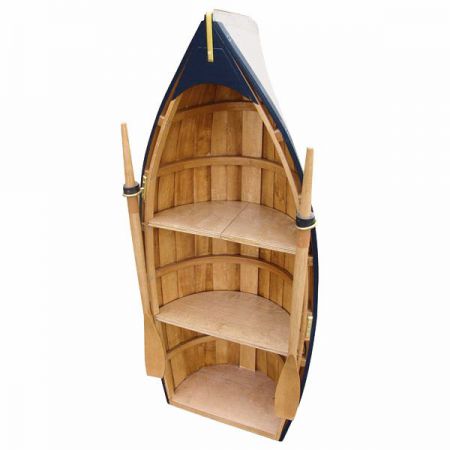 Etagère bateau  bois peint 3 casiers - H90cm - Marineshop.fr