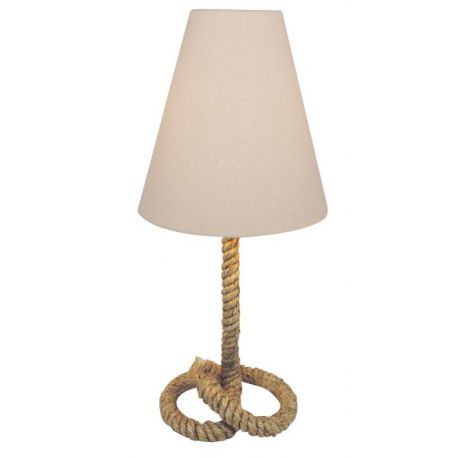 Lampe corde avec abat-jour, H: 50cm, Ø: 18/22cm
