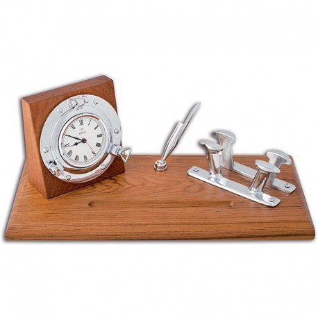 Set de bureau horloge et porte stylo