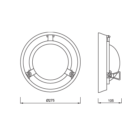 Dimensions Lampe hublot ouvrant - Marineshop