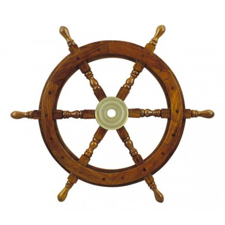 Barre à roue  bois/laiton  Ø: 60cm - QUALITE BOIS SHEESHAM - Marineshop