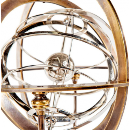 Sphère Armillaire du 18ème - Atlas portant l'univers - 55cm