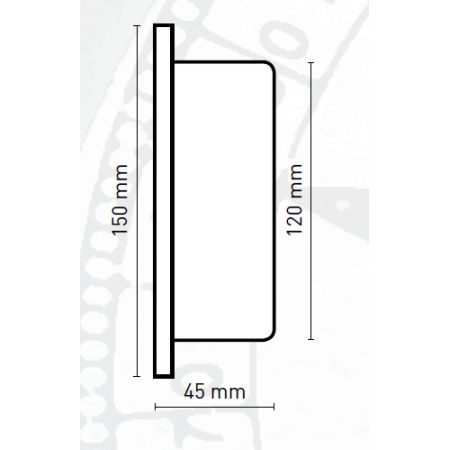 Baromètre PAVILLONS diamètre 150mm - Dimensions - Marineshop