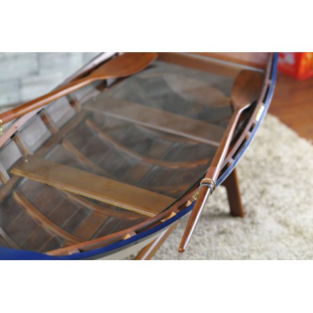 Table basse - barque - Plateau verre - Marineshop.fr