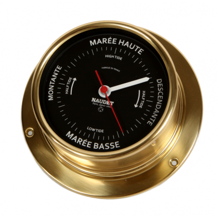 Indicateur de Marée - NAUDET - Cadran Bleu océan - Chrome ou Laiton