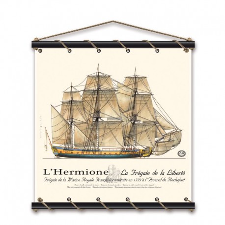 Toile Hermione 1779 - Marineshop.fr