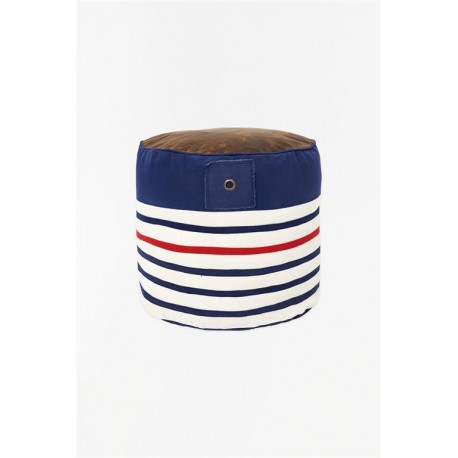 Pouf rond bouée - Marineshop.fr