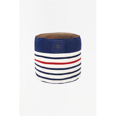 Pouf rond bouée - Marineshop.fr