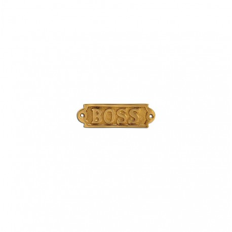 Plaque de porte - BOSS - Laiton