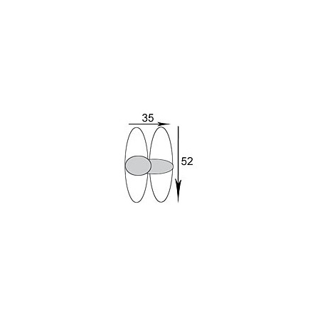 Echantillon Bloqueur de porte 52X35 mm - 126 LAITON