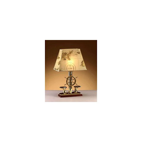 Lampe abat-jour sur pied barre à roue - 2210C